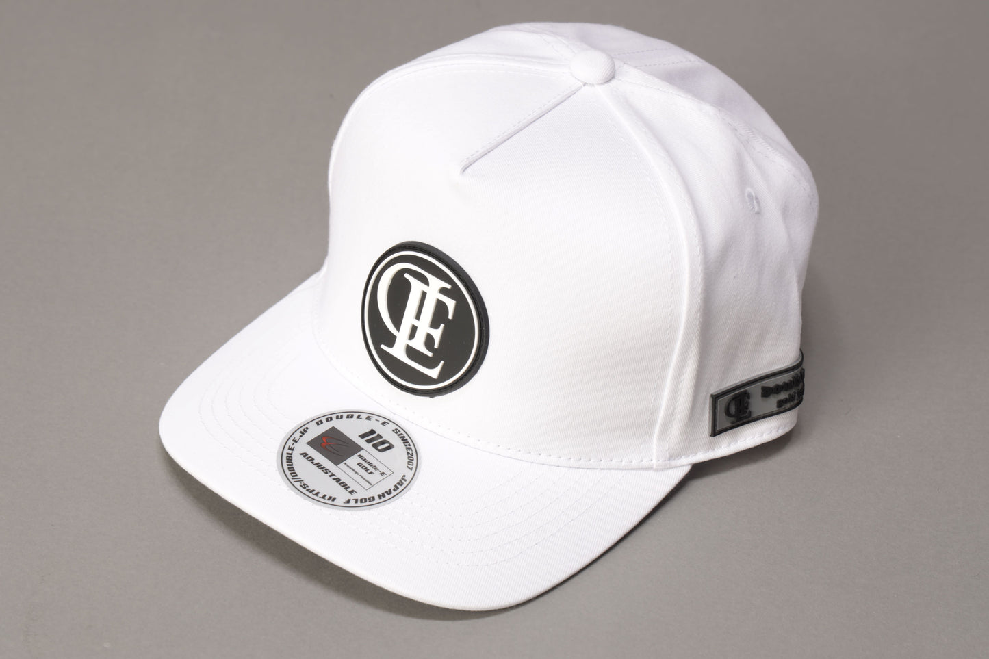 【double E golf】キャップタイプG【四角いシルエット/ブラック&ホワイト】