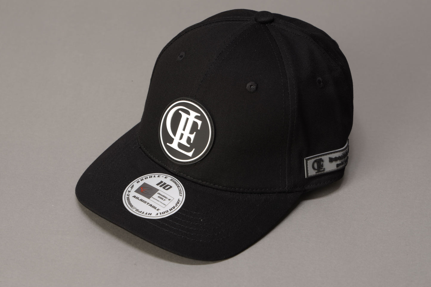 【double E golf】キャップ タイプF【調節可能・ホワイト&ブラック】