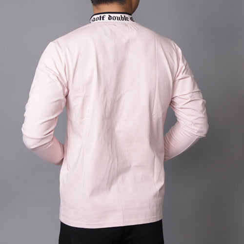 【double E golf】モックネック長袖 【胸元ドーベルマンロゴ・ユニセックス】