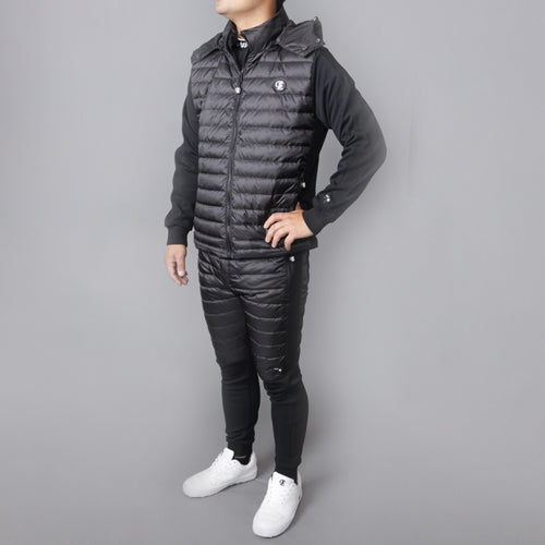 【double E golf】ダウンカーディガン 横刺繍【手首ロゴ・ユニセックス】