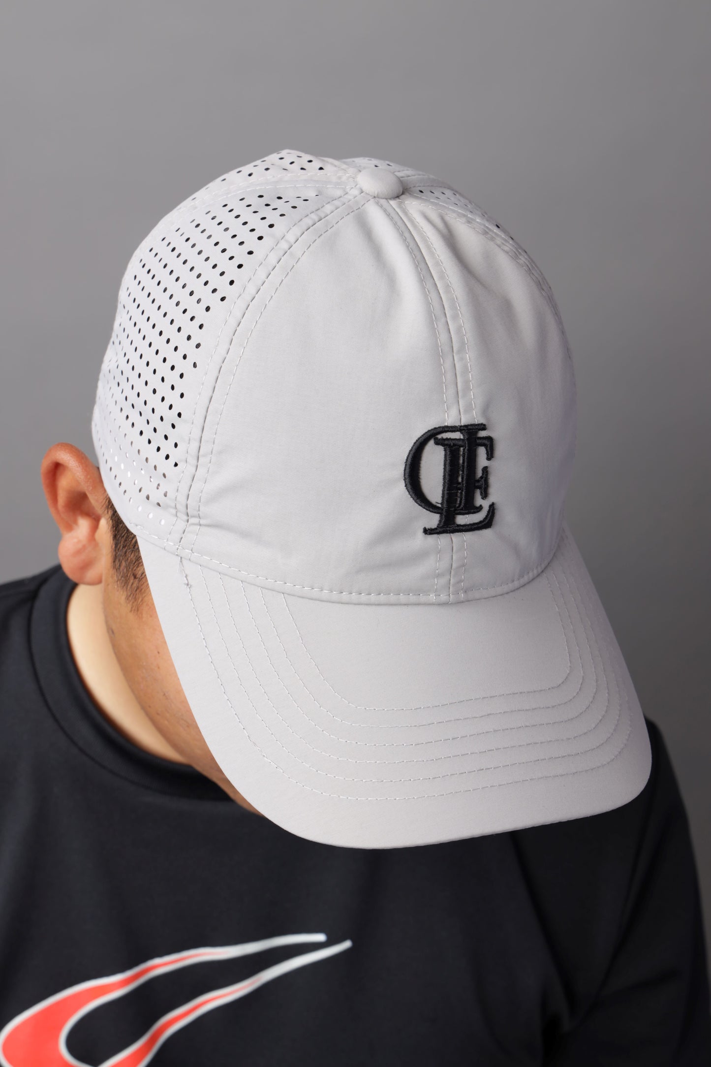 【double E golf】キャップ タイプC【カーキー&シルバー&ホワイト】