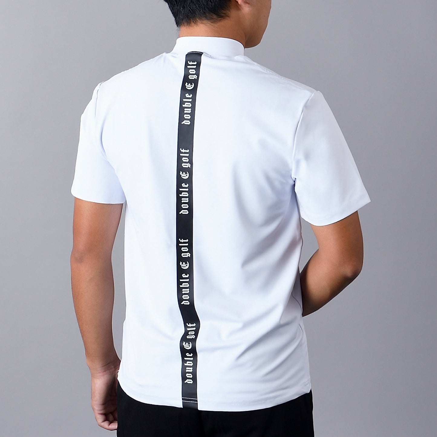 【double E golf】バックストライプ Tシャツ 【3カラー/ボタン付き】