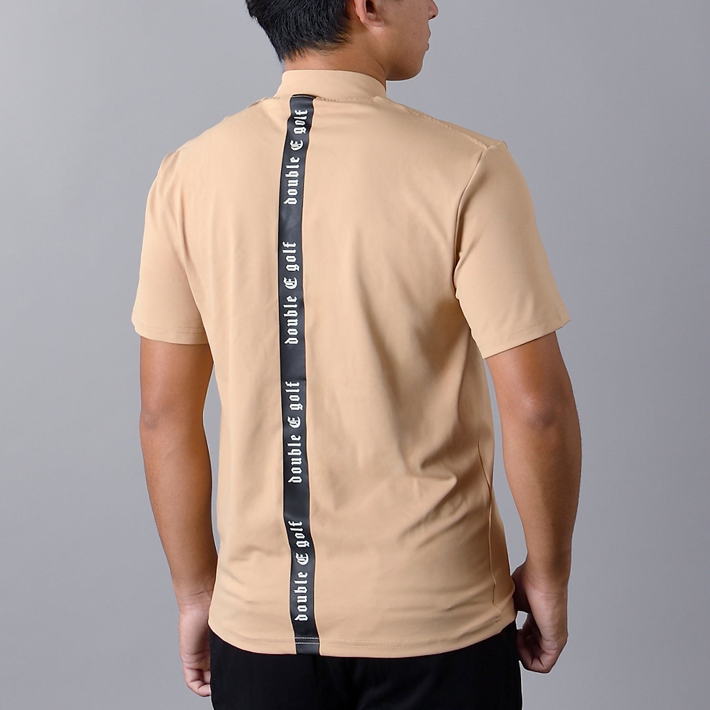 【double E golf】バックストライプ Tシャツ 【3カラー/ボタン付き】