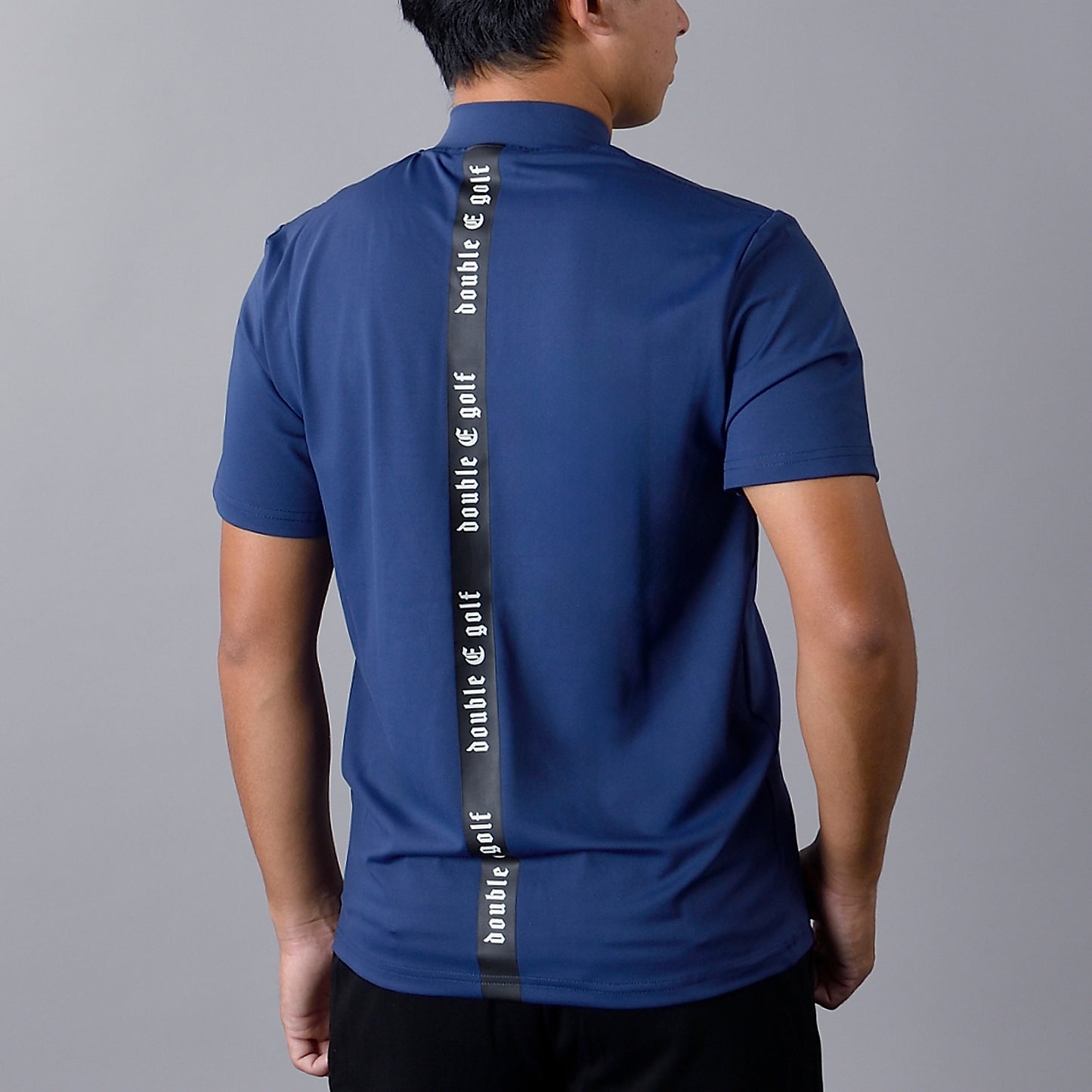 【double E golf】バックストライプ Tシャツ 【3カラー/ボタン付き】