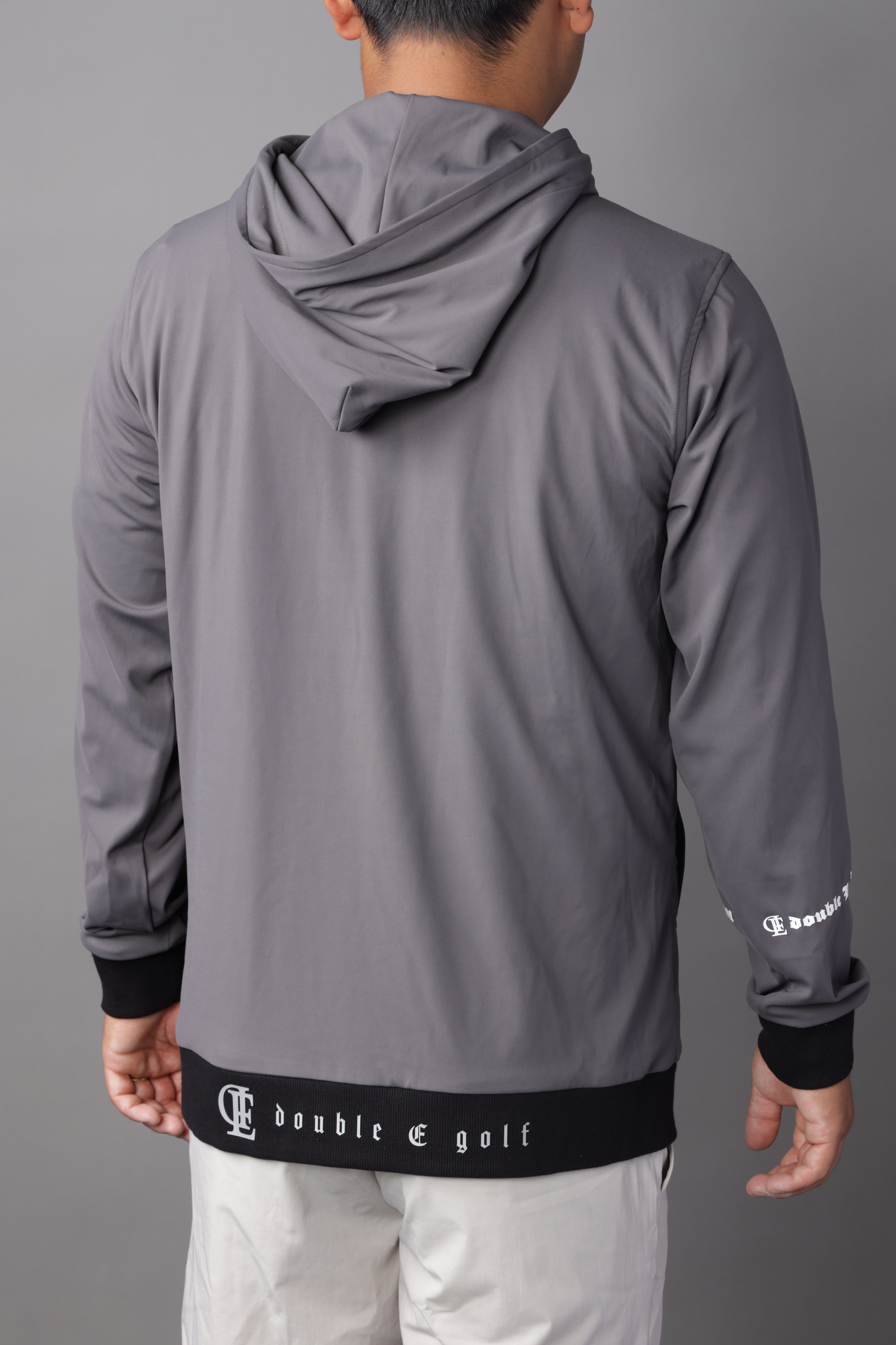 【doubel E golf】Streth ZIPHOODY【ナイロン素材・ユニセックス】