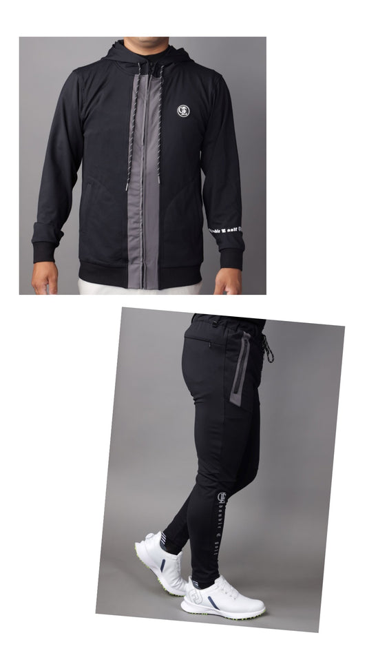 【doubel E golf】Streth ZIPHOODY＆PANT 【上下セットアップ】
